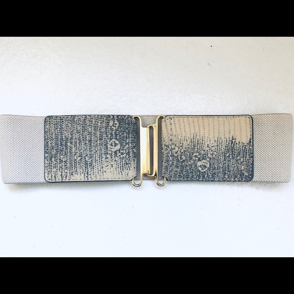 Vince Camuto Snake Leather/ Fabric Belt Sz. XS/S